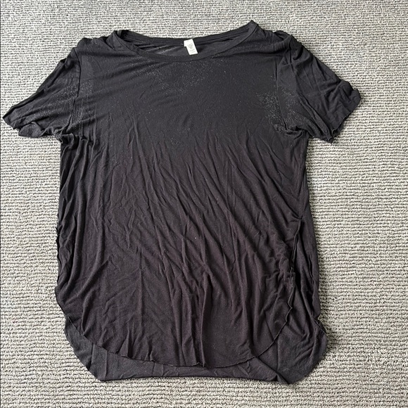 Alo Black Sheer T-Shirt. - Picture 1 of 3